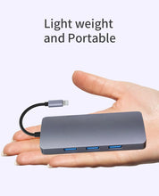 Load image into Gallery viewer, MiraScreen LC01 Compatible with iPhone iPad to HDMI Adapter for TV, 5-in-1 USB Hub Adapter for Keyboard Mouse USB, Make Your iOS Device Like A PC